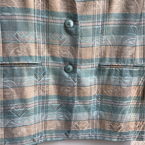 EUC vintage jacquard boyfriend suit jacket - Picture 6 of 14